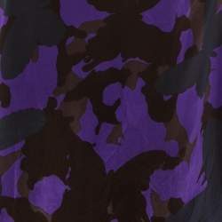 Pre Owned M Missoni Purple Butterfly Print Silk Knee Length Dress L