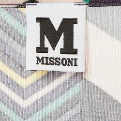 Pre Owned M Missoni Purple Arrow Print Jersey Fitted Dress S/M
