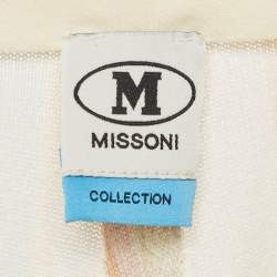 Pre Owned M Missoni Multicolor Checks Lurex Wide-Leg Pants M