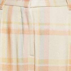 Pre Owned M Missoni Multicolor Checks Lurex Wide-Leg Pants M