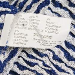 Pre Owned M Missoni Blue Ombre Textured Knit Midi Dress S
