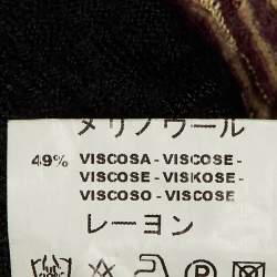 Pre Owned M Missoni Black Striped Merino Wool Knit Long Sleeve Top M