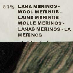 Pre Owned M Missoni Black Striped Merino Wool Knit Long Sleeve Top M