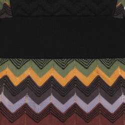 Pre Owned M Missoni Multicolor Zig Zag Knit Mini Dress M