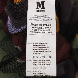 Pre Owned M Missoni Multicolor Zig Zag Knit Mini Dress M