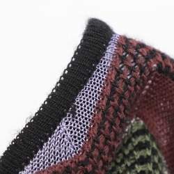 Pre Owned M Missoni Multicolor Zig Zag Knit Mini Dress M