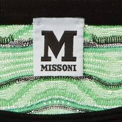 Pre Owned M Missoni Multicolor Pattered Knit Full Sleeves Top M