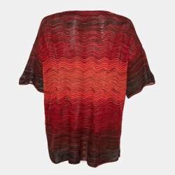 Pre Owned M Missoni Multicolor Patterned Knit Top M