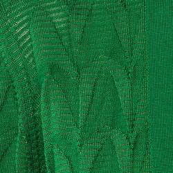 Pre Owned M Missoni Green Knit Open Front Cardigan L