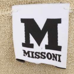 مملوكة مسبقًا M Missoni Gold Lurex Knit Tops and Pants Set L
