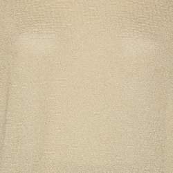 مملوكة مسبقًا M Missoni Gold Lurex Knit Tops and Pants Set L