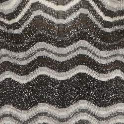 مملوكة مسبقًا توب إم ميزوني تريكو لوريكس منقوش أسود مناسب كبير