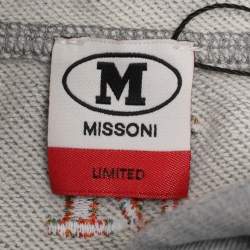 مملوكة مسبقًا M Missoni Grey Jersey Hooded Sweatrshirt S