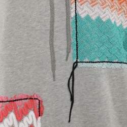 مملوكة مسبقًا M Missoni Grey Jersey Hooded Sweatrshirt S