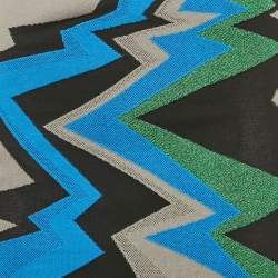 مملوكة مسبقًا تنورة إيم ميسوني تريكو لوريكس بأسلوب متعرج أخضر/أزرق مقاس وسط (ميديوم)