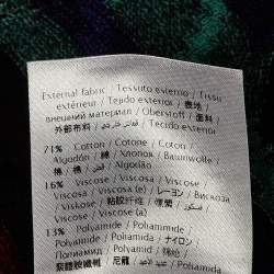 مملوكة مسبقًا M Missoni Multicolor Chevron Knit Open Front Cardigan S