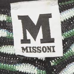 Pre Owned فستان إم ميزوني ميتاليك دوبى منسوج متعدد الألوان ماكسي صغير