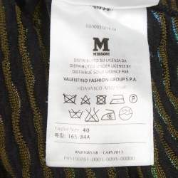 Pre Owned فستان إم ميزوني ميتاليك دوبى منسوج متعدد الألوان ماكسي صغير