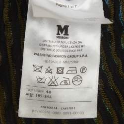 Pre Owned فستان إم ميزوني ميتاليك دوبى منسوج متعدد الألوان ماكسي صغير