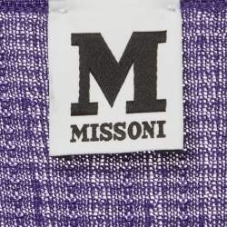 مملوكة مسبقًا M Missoni Purple Knit Tank Top L
