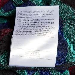 Pre Owned M Missoni Multicolor Chevron Knit Open Front Cardigan L