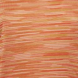 Pre Owned M Missoni Orange Striped Knit Top S