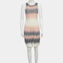 Pre Owned M Missoni Multicolor Zig Zag Knit Sleeveless Mini Dress S