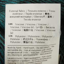 Pre Owned M Missoni Blue Zig Zag Lurex Knit Midi Dress L