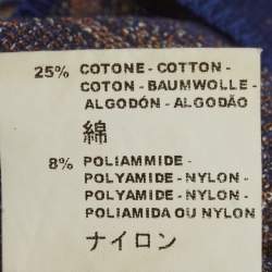 Pre Owned توب إم ميزوني محبوك بنمط أزرق كحلي مقاس صغير