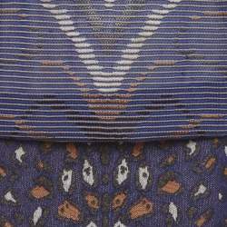 Pre Owned توب إم ميزوني محبوك بنمط أزرق كحلي مقاس صغير