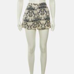 Pre Owned شورت مطبوع من م بتوقيع ميسوني مصنوع من مواد صناعية بلون بيج مقاس متوسط