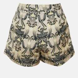 Pre Owned شورت مطبوع من م بتوقيع ميسوني مصنوع من مواد صناعية بلون بيج مقاس متوسط