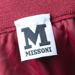 M Missoni Maroon Patterned Knit Maxi Skirt M