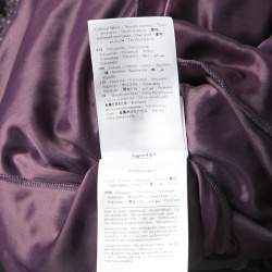 M Missoni Purple Lurex Perforated Knit Pleated Skirt M