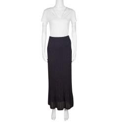 M Missoni Purple Patterned Knit Maxi Skirt M
