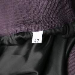 M Missoni Purple Patterned Knit Maxi Skirt M