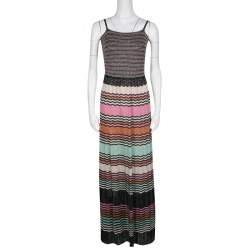مملوكة مسبقًا M Missoni Multicolor Lurex Knit Sleeveless Maxi Dress M