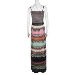 مملوكة مسبقًا M Missoni Multicolor Lurex Knit Sleeveless Maxi Dress M
