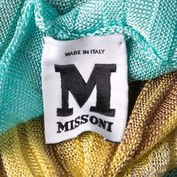 Pre Owned توب أم ميزوني تريكو مضلع متعدد الألوان رقبة سابرينا L