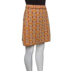 Pre Owned M Missoni Multicolor Lattice Knit A Line Mini Skirt M