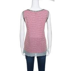 Pre Owned توب إم ميزوني تريكو لوريكس منقوش متعدد الألوان L