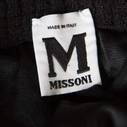 Pre Owned M Missoni Checkerboard Wool Knit Mesh Paneled A Line Skirt S