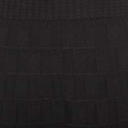 Pre Owned M Missoni Checkerboard Wool Knit Mesh Paneled A Line Skirt S