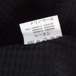 Pre Owned M Missoni Black Perforated Knit Open Front Belted Cardigan L