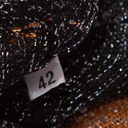 Pre Owned M Missoni Multicolor Lurex Chevron Patterned Knit Neck Tie Detail Dress M