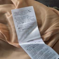 Pre Owned M Missoni Blue Floral Jacquard Lurex Knit Long Sleeve Cross Back Mini Dress S