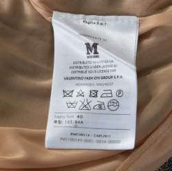 Pre Owned M Missoni Blue Floral Jacquard Lurex Knit Long Sleeve Cross Back Mini Dress S