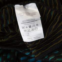 Pre Owned M Missoni Multicolor Dobby Knit Short Sleeve Maxi Dress S