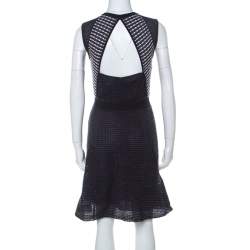 Pre Owned M Missoni Multicolor Paneled Knit Cap Sleeve Short Dress M