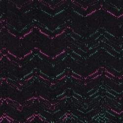 Pre Owned M Missoni Multicolor Ombre Pattern Knit Long Sleeve Dress M 